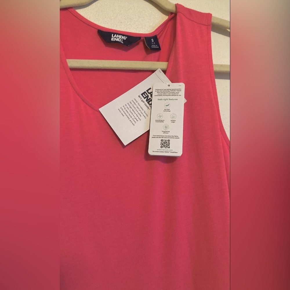 Lands End NWT size Small Sleeveless Tiered Maxi Dress color block Rainbow - Picture 7 of 7